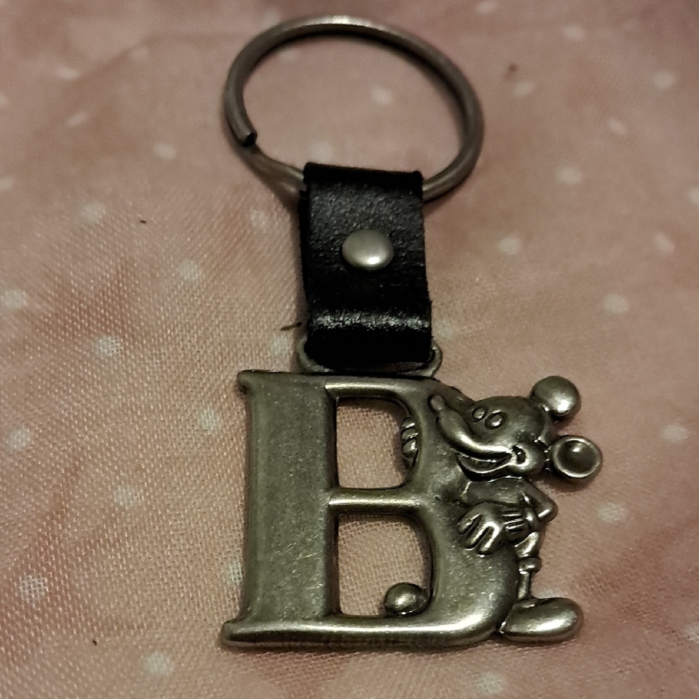 Silver Keychain with Character Design